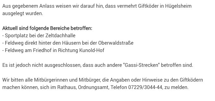 Giftköder-Gemeinde warnt vor Giftköder-Profilbild