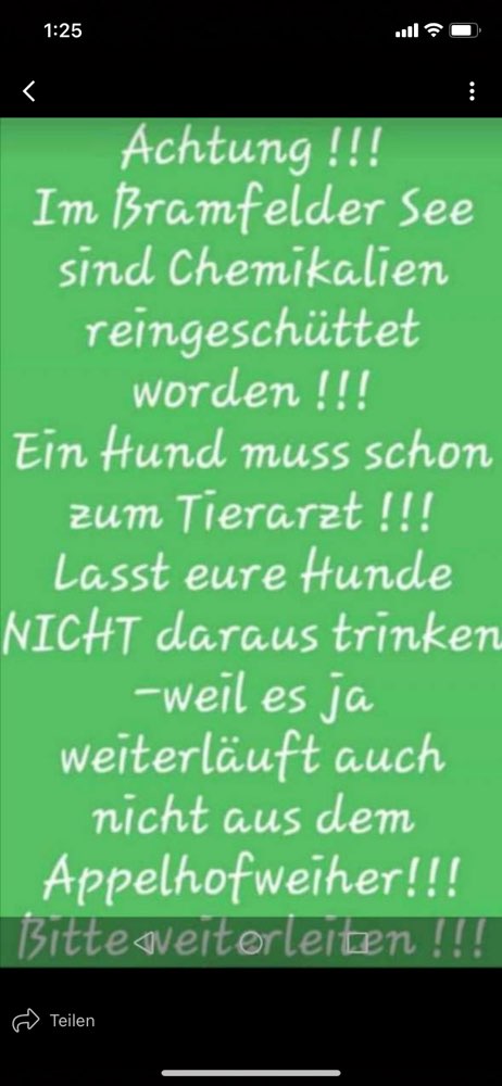 Giftköder-Chemikalien im See - 1 verletzter Hund-Profilbild