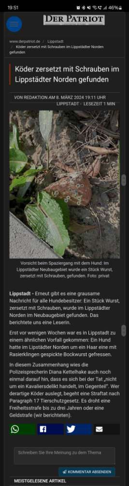 Giftköder-Köder mit Schrauben-Profilbild