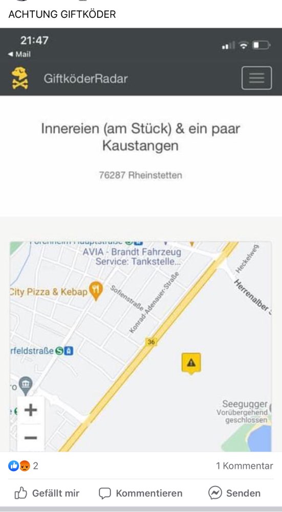 Giftköder-Innereien und Kaustangen-Profilbild