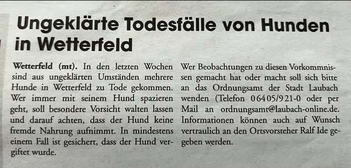 Giftköder-Giftköder Laubach/ Wetterfeld-Profilbild