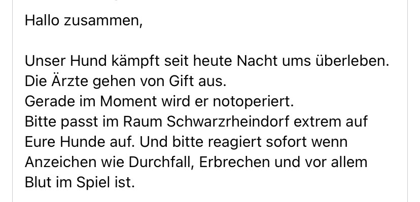Giftköder-Entwarnung / Gift-Profilbild