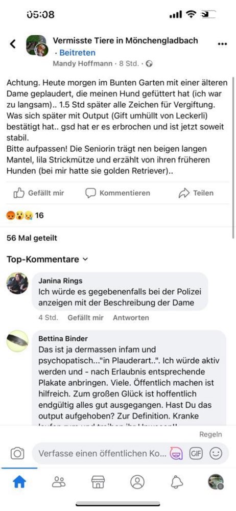 Giftköder-!Fütterung mit Giftleckerlies-Profilbild