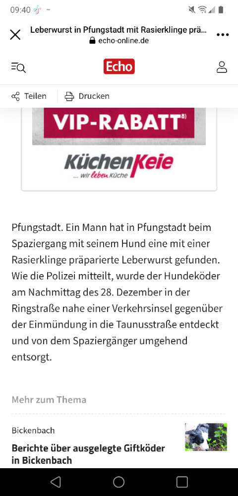 Giftköder-Rasierklinge in Leberwurst-Profilbild