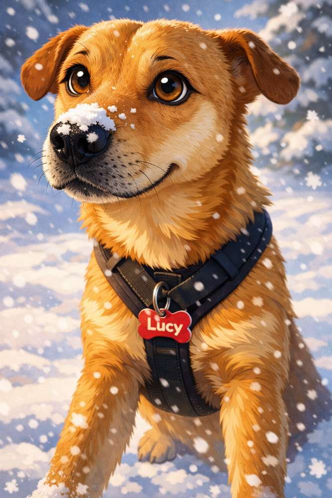 KI - Schneeflocken auf der Nase ❄️ Banner