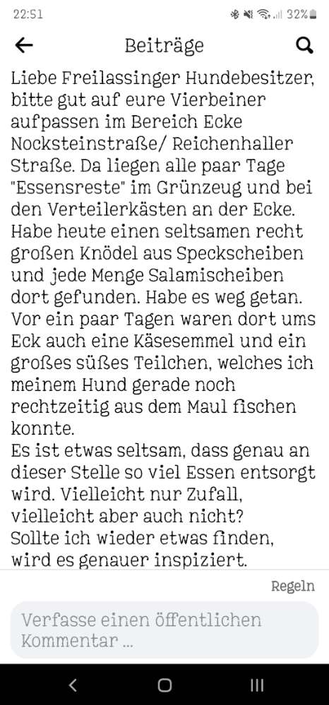 Giftköder-Verdächtige Essensreste platziert-Profilbild