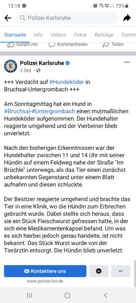 Giftköder-Fleischwurst mit Medikamentenkapsel-Profilbild