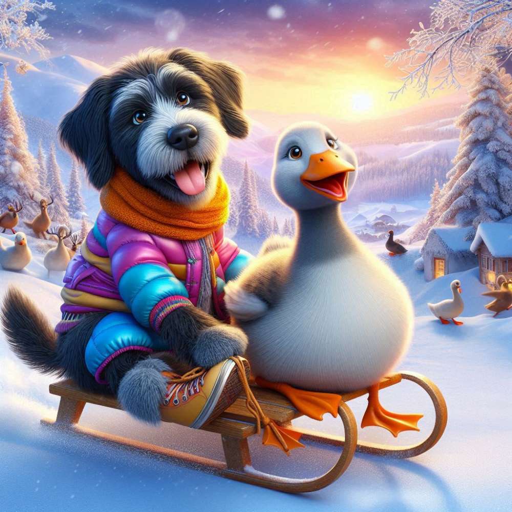 KI Wettbewerb Nr. 41: dein Hund und ... eine Gans Banner