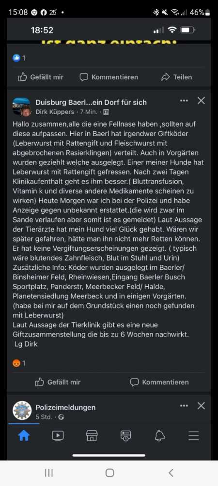 Giftköder-Vorsicht Giftköder in Baerl und Umgebung-Profilbild