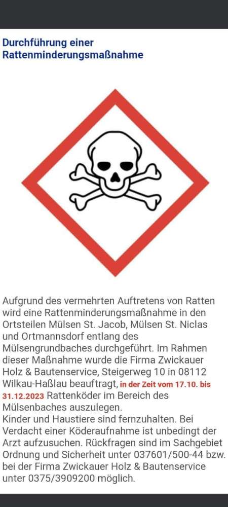 Giftköder-Rattenköder Mülsen und Ortmannsdorf-Profilbild