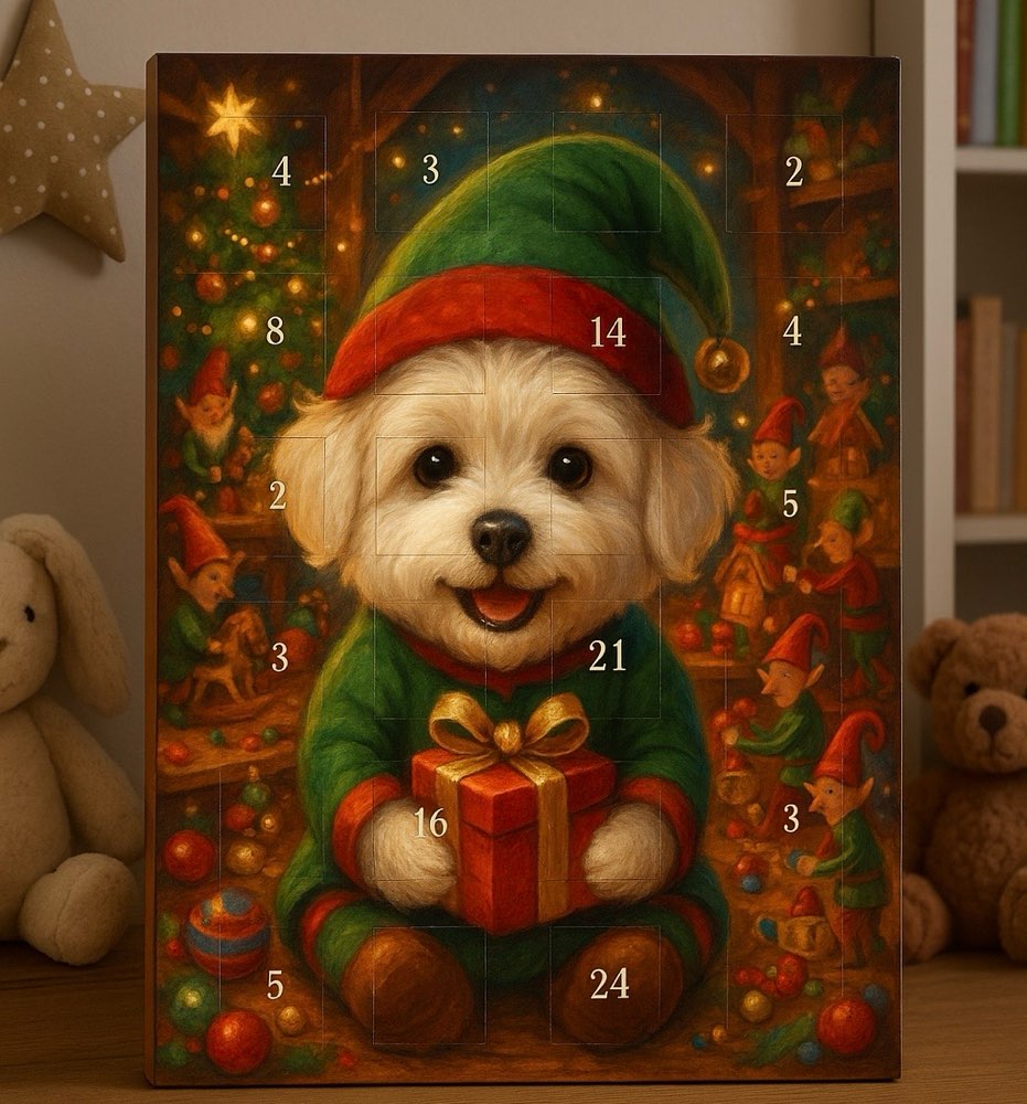 87. KI Wettbewerb „Dein Hund als Motiv auf einem Adventskalender“ Banner
