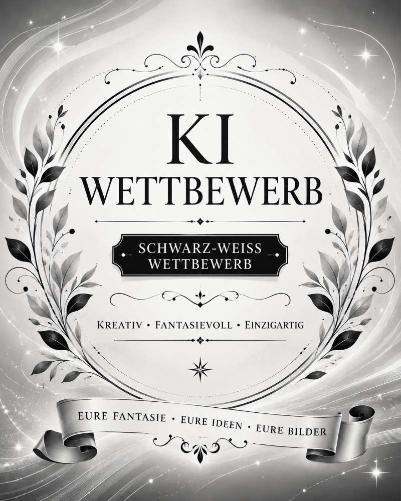 30. KI Wettbewerb "schwarz weiß" Banner