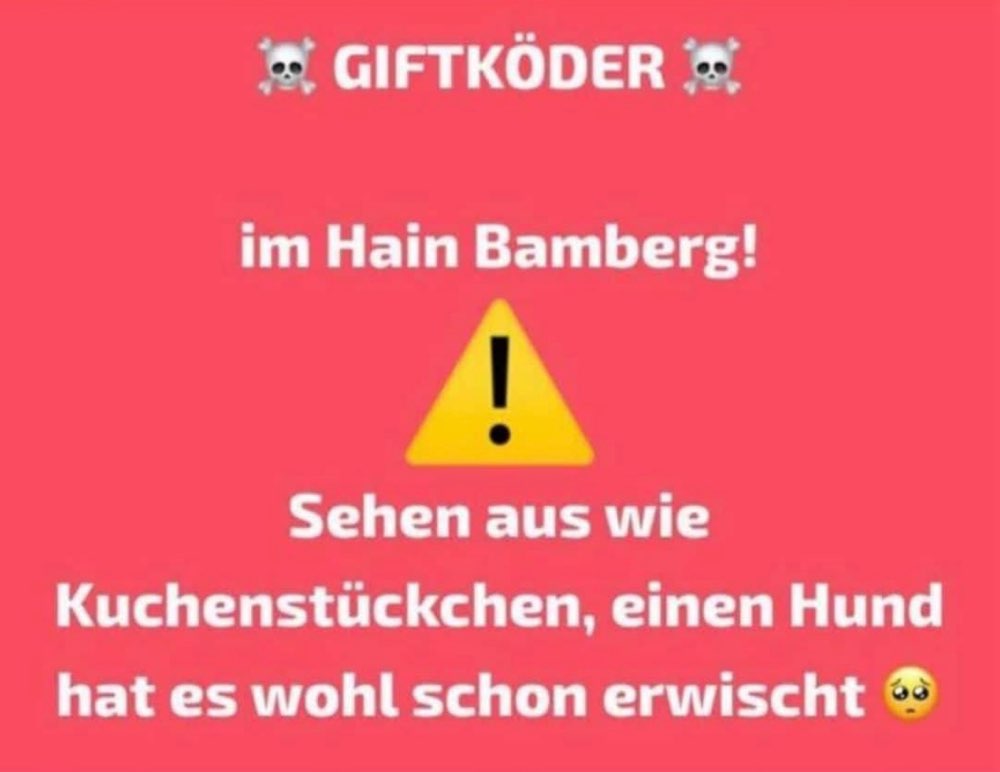 Giftköder-Giftködermeldung für Hainpark-Profilbild