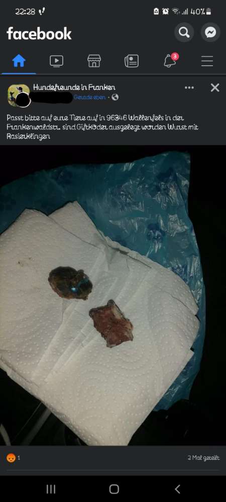 Giftköder-Wurst mit Rasierklingen-Profilbild