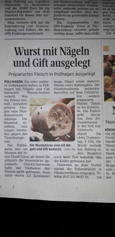 Giftköder-Wurst mit Nägeln und Gift-Profilbild