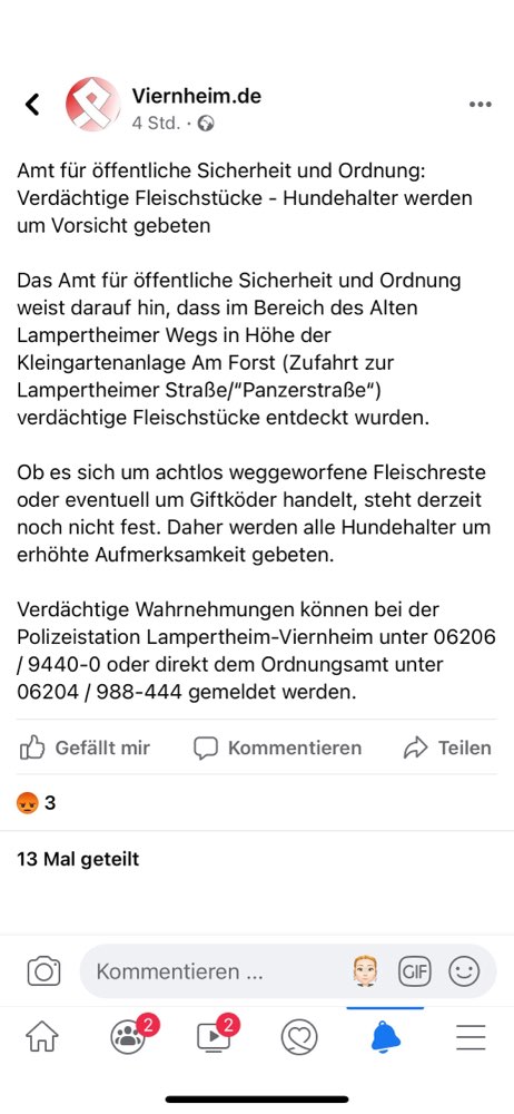 Giftköder-Firschreste am Friedhof-Profilbild